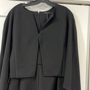 BcbgMaxazria Black Cape Jumpsuit Size US 6